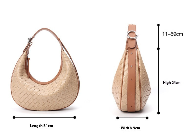 Design Niche Genuine Leather Bag Women's Woven