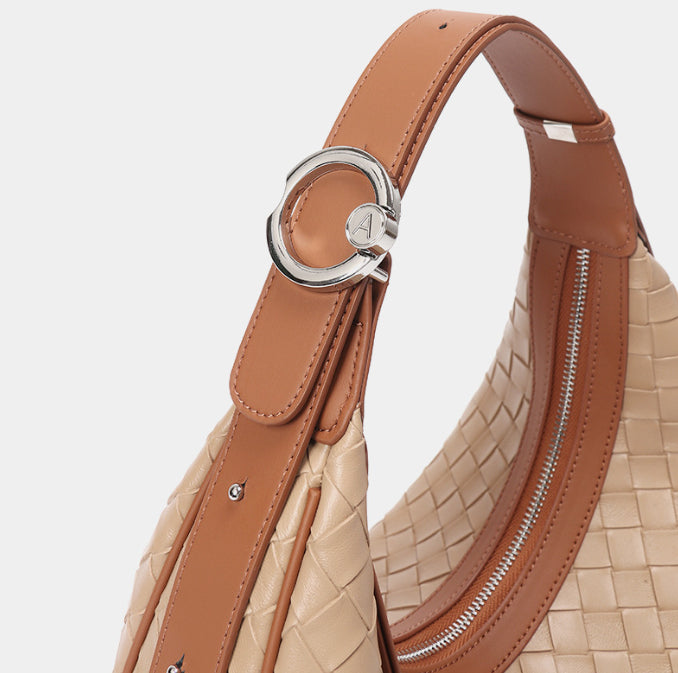 Design Niche Genuine Leather Bag Women's Woven